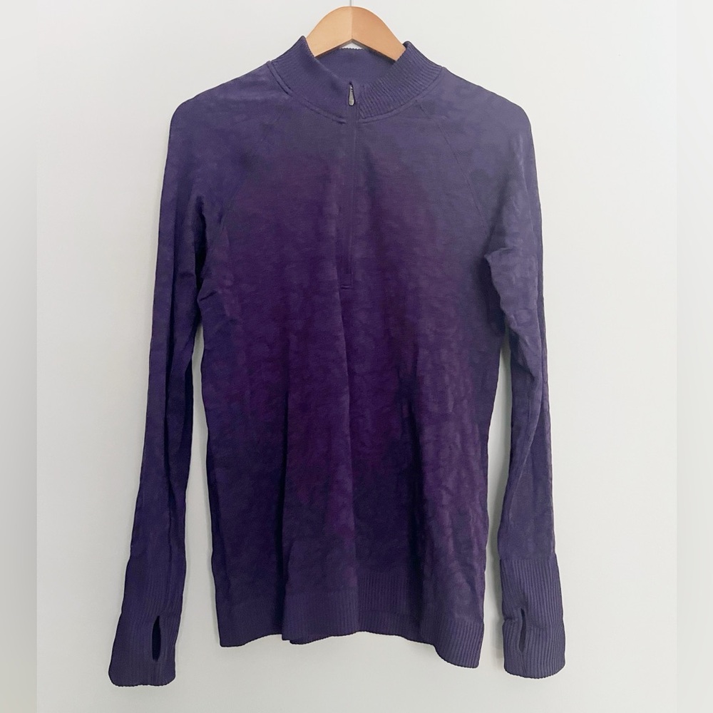 Lululemon Rest Less 1/2 Half Zip Dark Court Purple Size 10